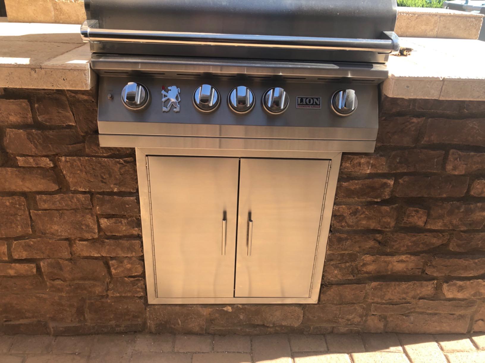 VEVOR 83 X 55 Cm Bbq Door Double Access Door Outdoor Kitchen Polished